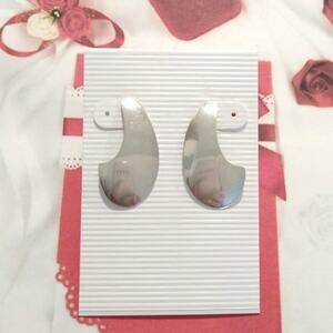 925 Sterling Silver Dangle Earrings Posts Modernist Brutalist Signed Jewelry